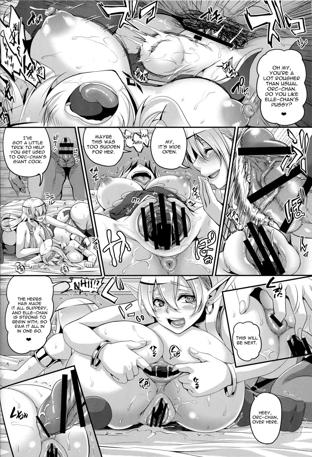 Hentai Manga Comic-Inran Elf Oyako to Orc-Read-21